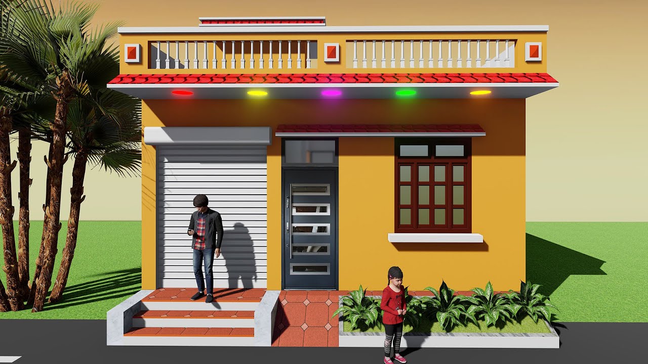 आगे दुकान अंदर 3 कमरे का मकान  3D Ddukan kam kharche ka makan # AtoZ house designing