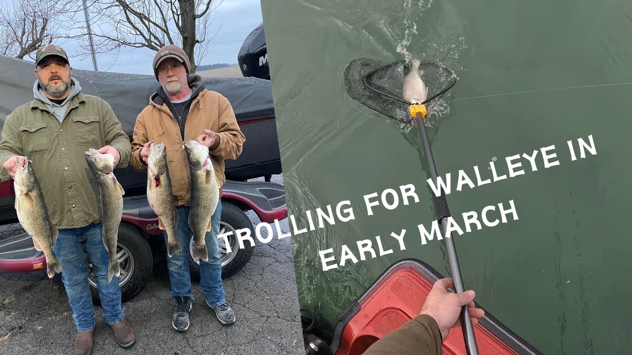 EARLY MARCH WALLEYE TROLLING ON LAKE ERIE