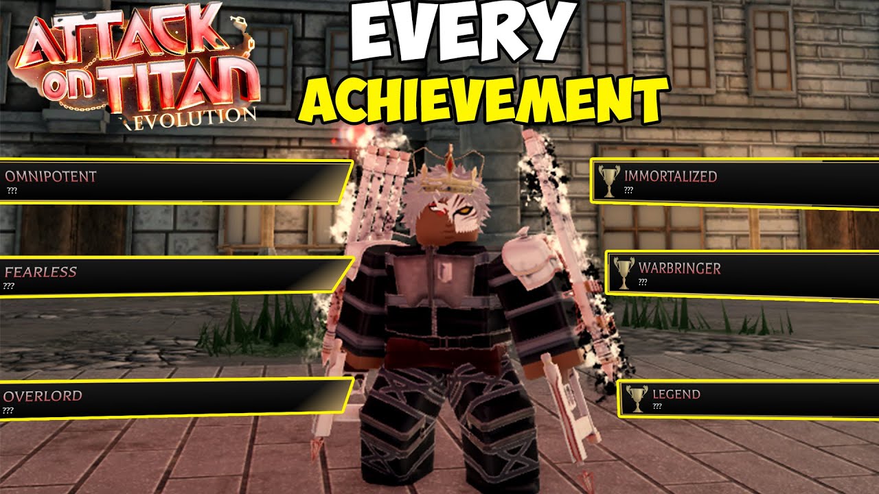 Как выполнить ВСЕ достижения, чтобы получить Шики в Attack on Titan Revolution (Roblox)