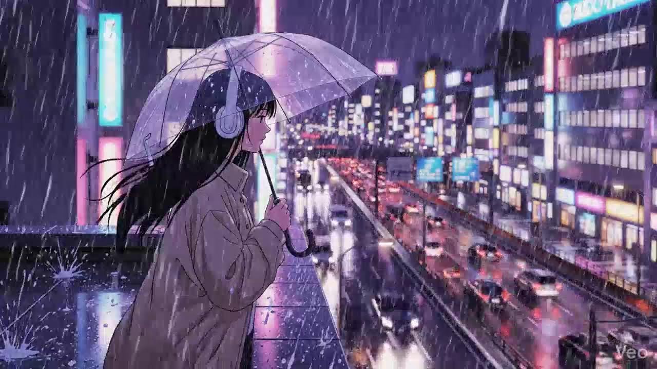 Midnight Rain 🌧️ Neon Japan Lofi for Deep Focus