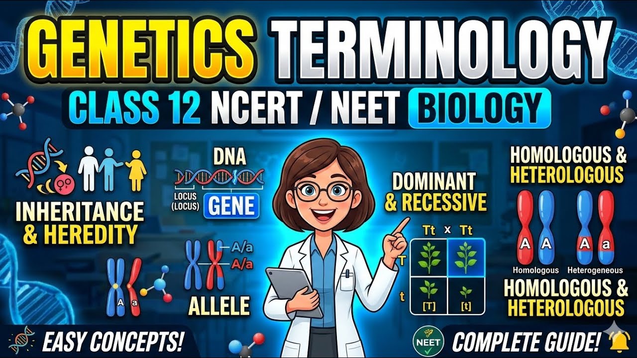 Genetics Terminology #Principleofinheritanceandvariation for class 12 #NCERT/NEET BIOLOGY
