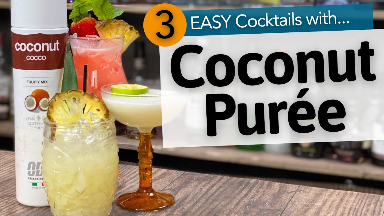 3 Coconut Puree Cocktail Recipes | EASY Cocktails to Make at Home | Drinkstuff