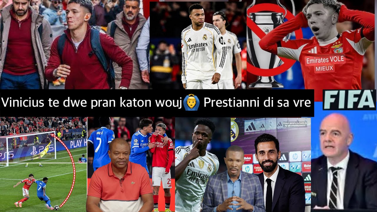 Rudy resi pale sou dosye Vinicius ak Prestianni an, Vinicius te dwe pran wouj, Prestianni dil sa vre