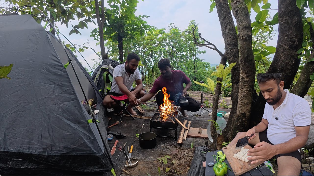 🌲 Rain, Tent & Fire ! Epic Rainy Day Camping Vlog | Jharkhand | Sound, Nature & Survival