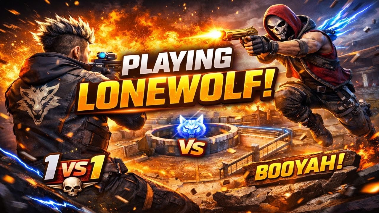 Free Fire gameplay playing lone wolf