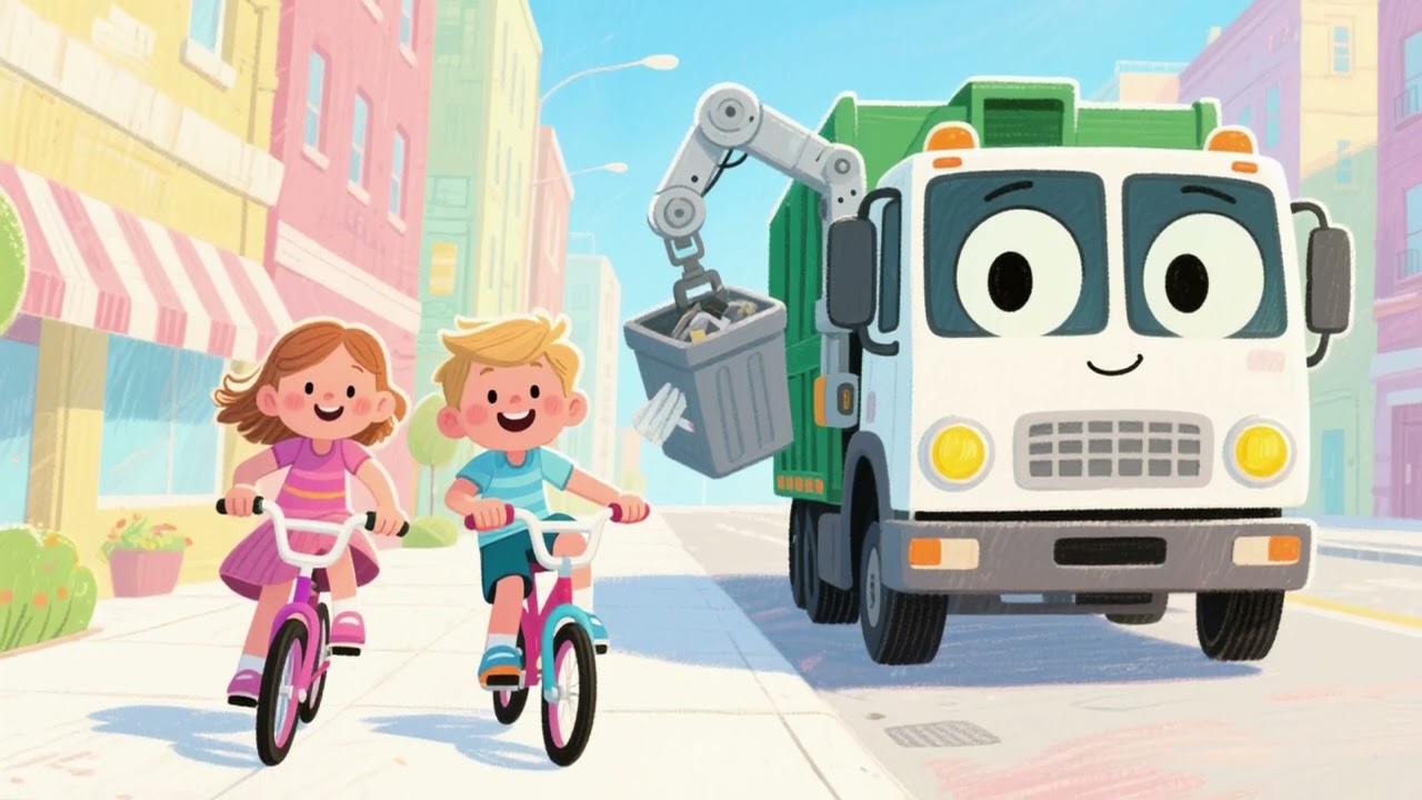 La Chanson du Camion-Poubelle | Comptine des Camions et Véhicules de la Ville
