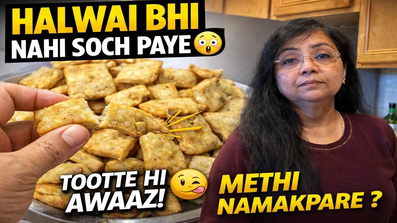 आज तक किसी हलवाई ने क्यों नहीं सोचा? 😲Crispy Khasta Methi Namakpare |  Chai Time Snack मेथी नमकपारे
