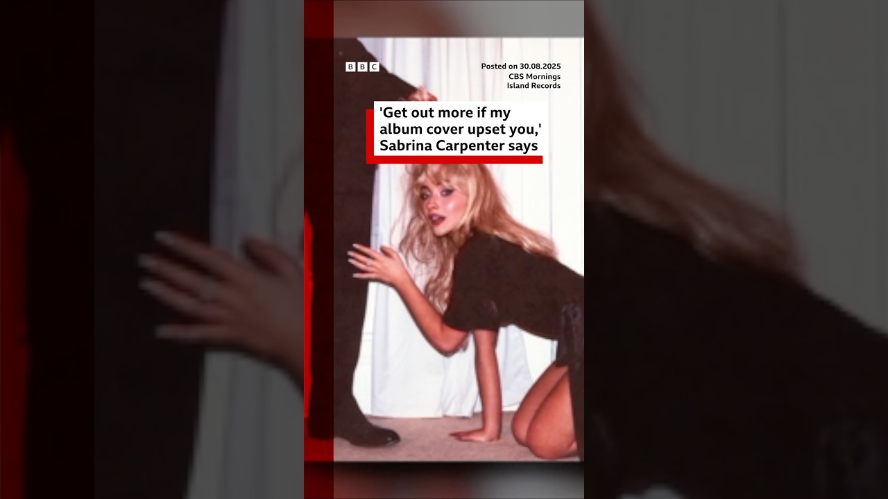 'Get out more if my album cover upset you,' Sabrina Carpenter says. #SabrinaCarpenter #BBCNews