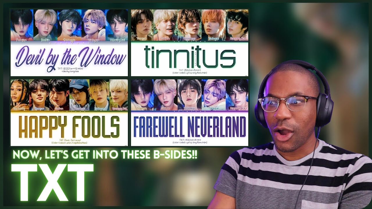 TXT | 'Devil By The Window', 'Happy Fools', 'Tinnitus', 'Finding Neverland' Lyric Video REACTION