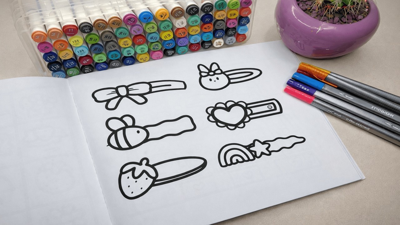 Satisfying Coloring Book ASMR 🎨 Relaxing Marker Sounds