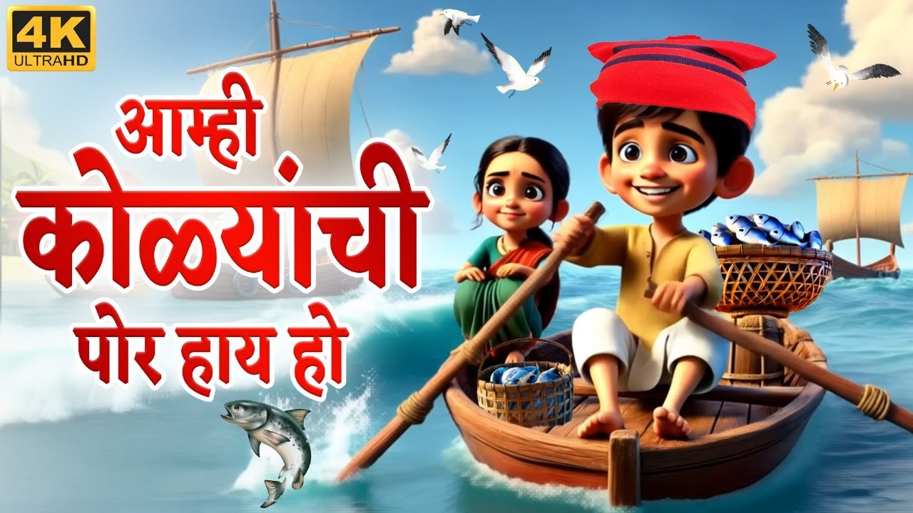 Aamhi Kolyanchi Por Hay  - Marathi Balgeet 3D | Marathi Rhymes For Kids | Badbad Geete | मराठी गाणी