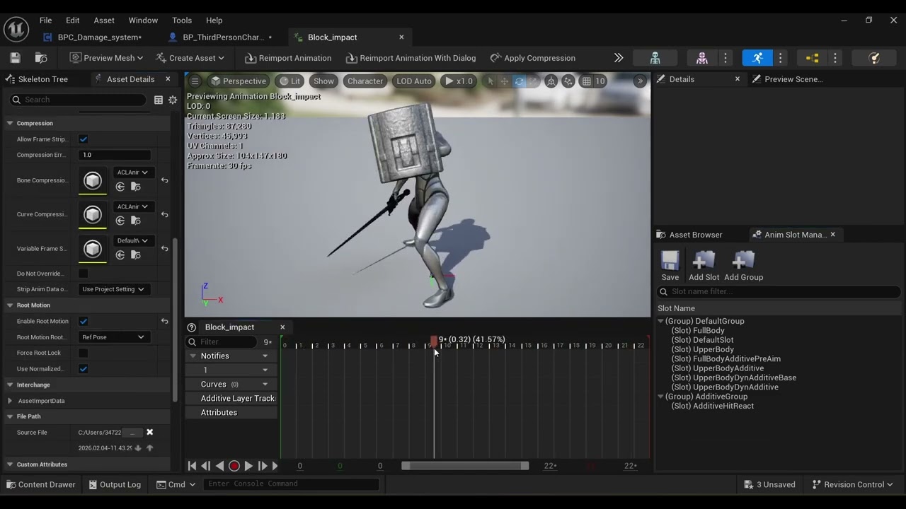Bloquear daño RPG parte 3 ⚔️ (Blueprints) Souls-Like Unreal Engine 5 Curso completo # 13