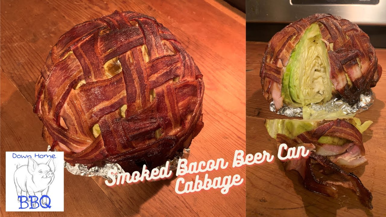 Smoked Bacon Beer Can Cabbage
