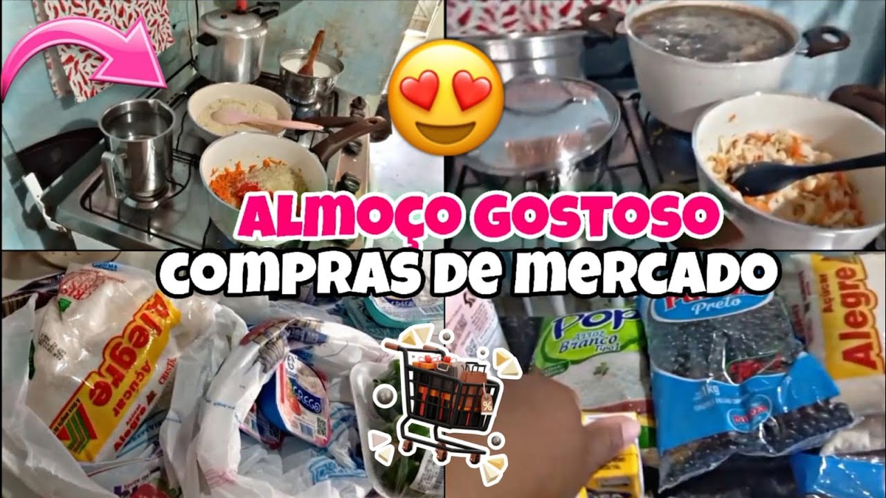 ROTINA EM CASA E NA RUA :ALMOÇO, PASSEIO E COMPRAS