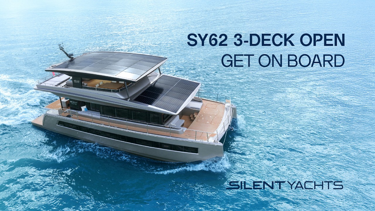 Isabella II walkthrough | SY62 3-Deck Open in metallic silver