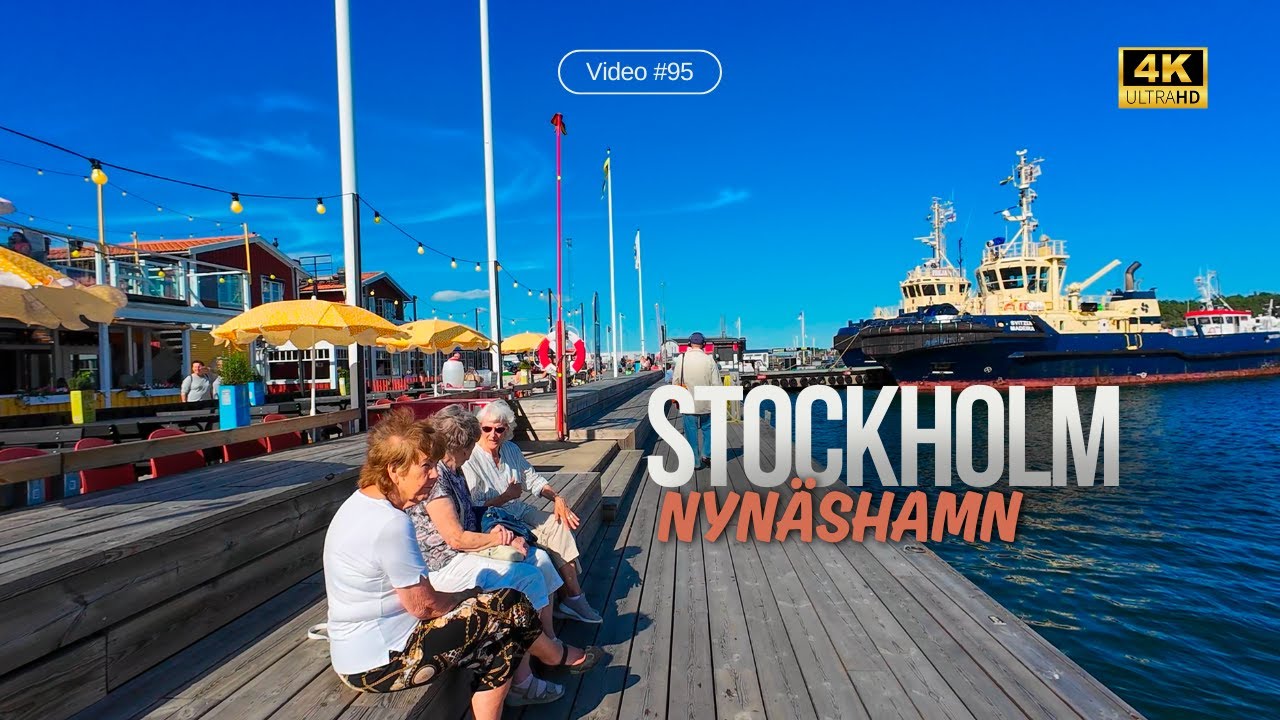 Summer Walk In City Central, Nynäshamn Stockholm
