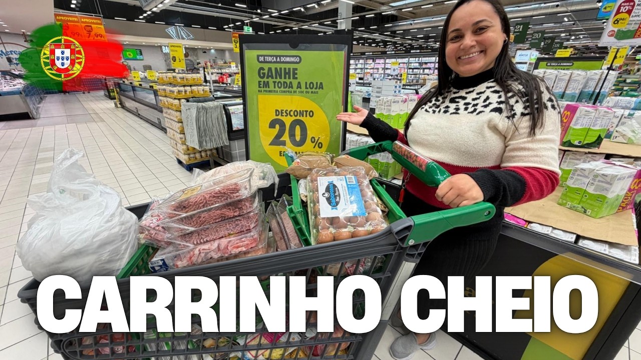 COMPRAS de MERCADO em PORTUGAL🇵🇹 (Pingo Doce) Mar&ccedil;o 2026 com Pre&ccedil;os