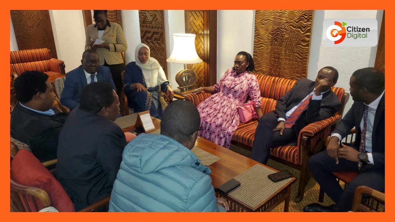 Azimio leaders led by Kalonzo Musyoka arrive at Bomas of Kenya for bipartisan talks