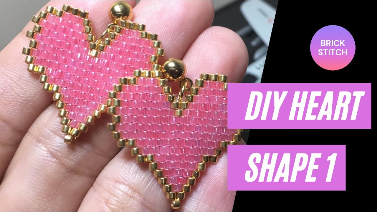 HOBBY: BRICK STITCH HEART SHAPE #1