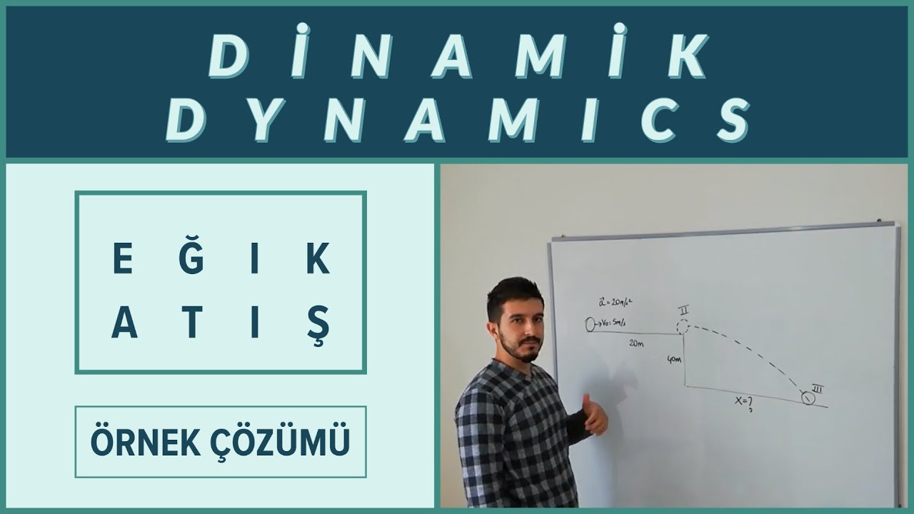 Dinamik Dersi Örnek Eğik Atış Problemi ve Çözümü - 1