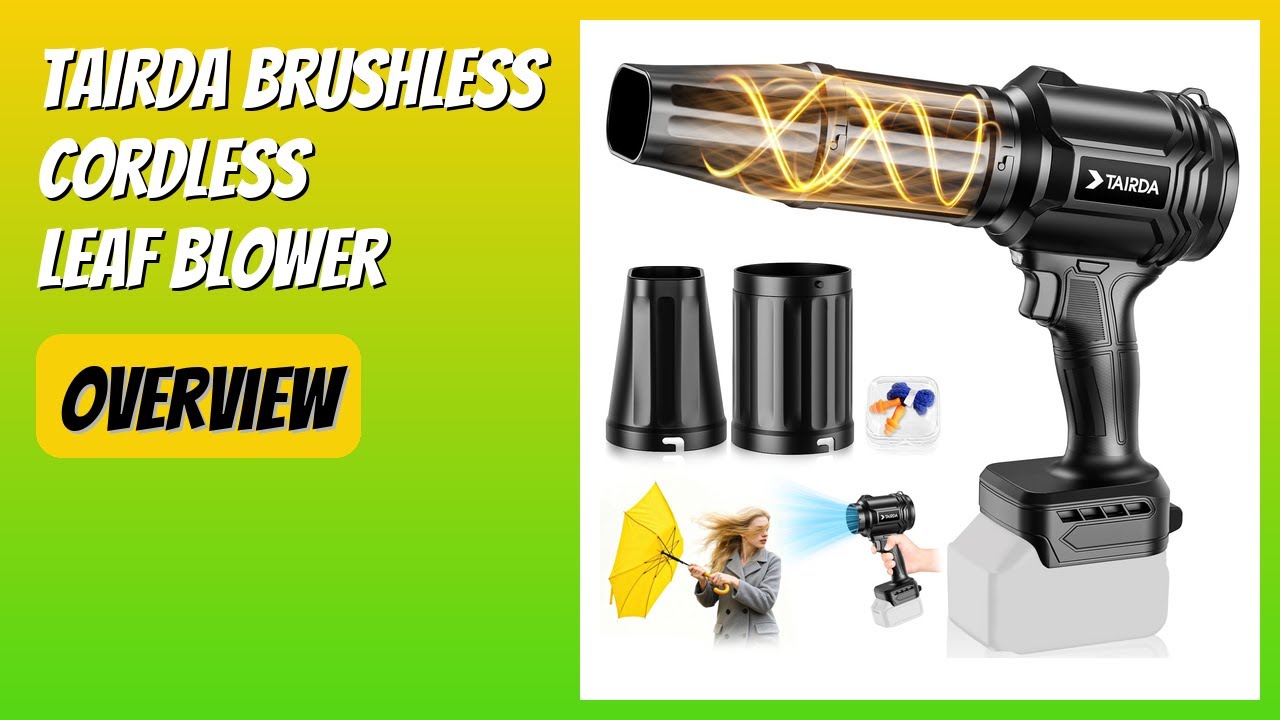 REVIEW (2026): TAIRDA Brushless Cordless Leaf Blower. Features