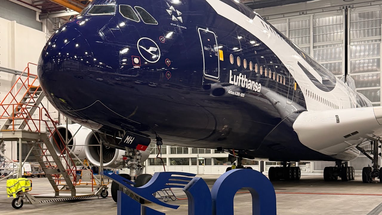 Amazing A380 Lufthansa 100 Years Livery D-AIMH #aviation #special #a380 #lufthansa 