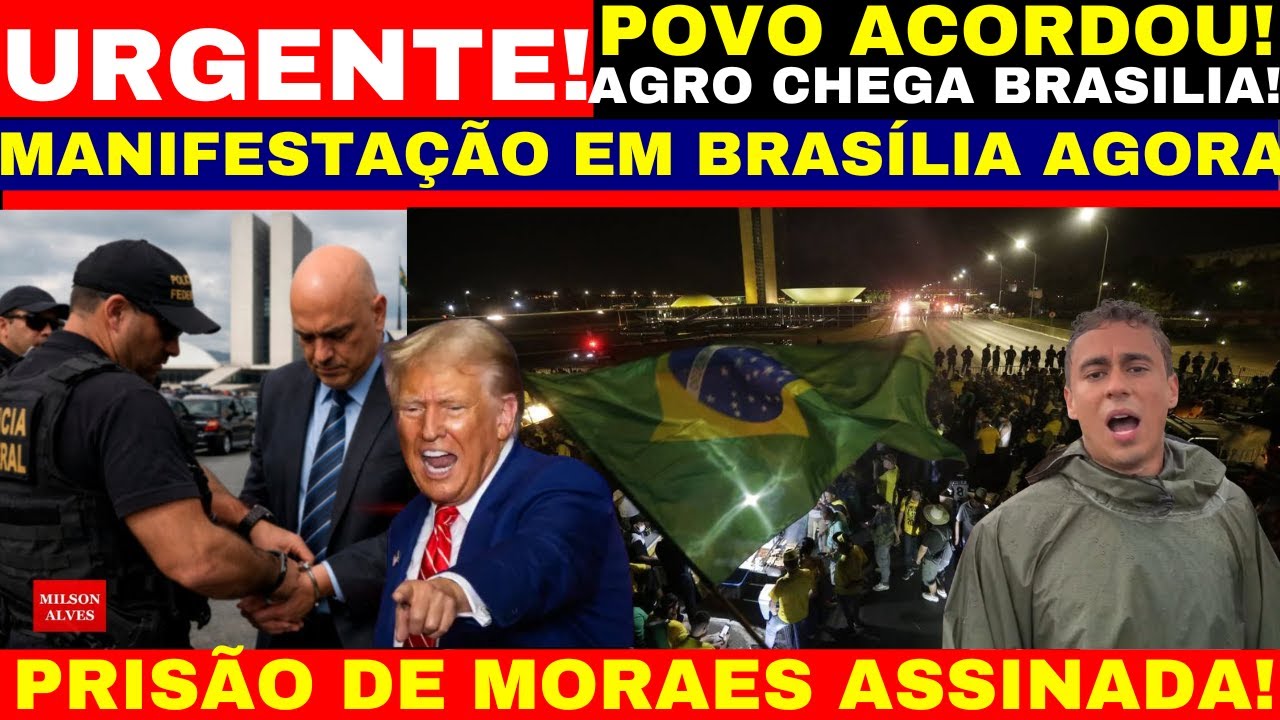DIRETO DE BRASÍLIA MANIFESTAÇÃO POVO ACORDOU PRISÃO DECRETADA LULA ENTREGA MORAES NIKOLAS COMEMORA!