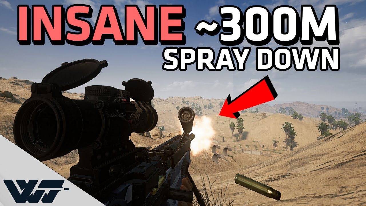 БЕЗУМНЫЕ УДАРЫ НА 300 М С M249 - PUBG