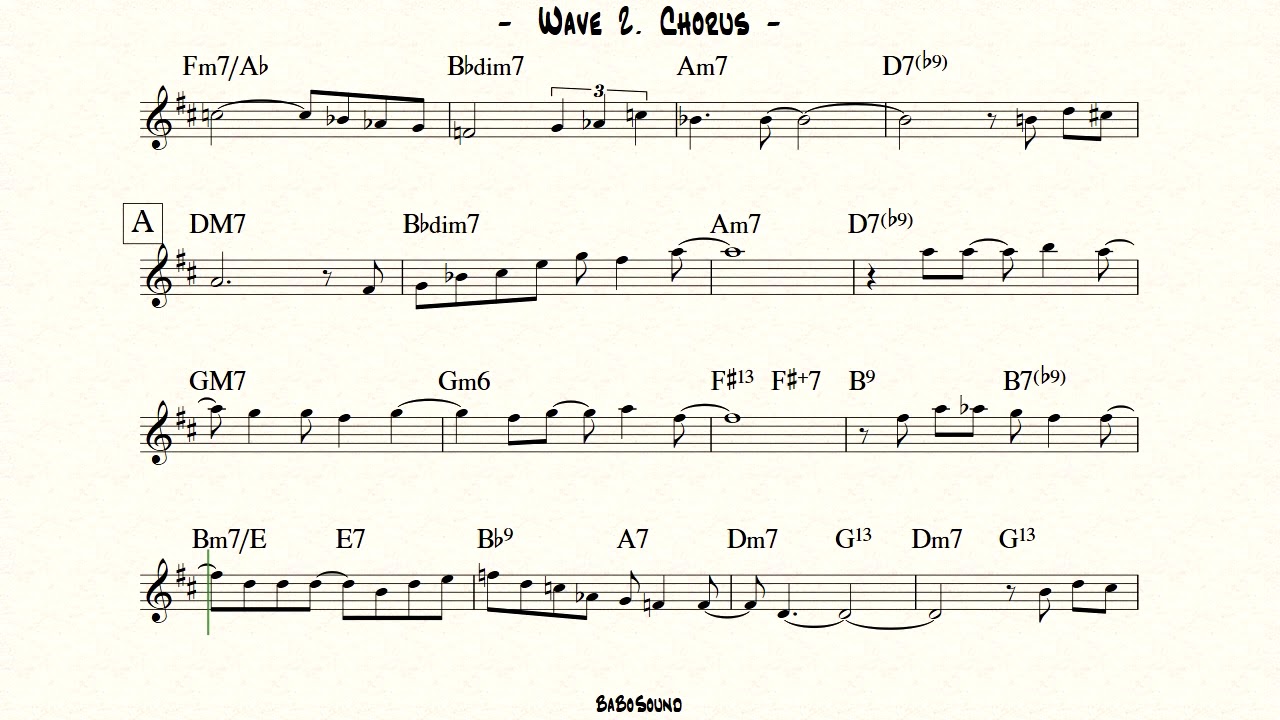 Wave Backing Track For Bass (BPM 140)