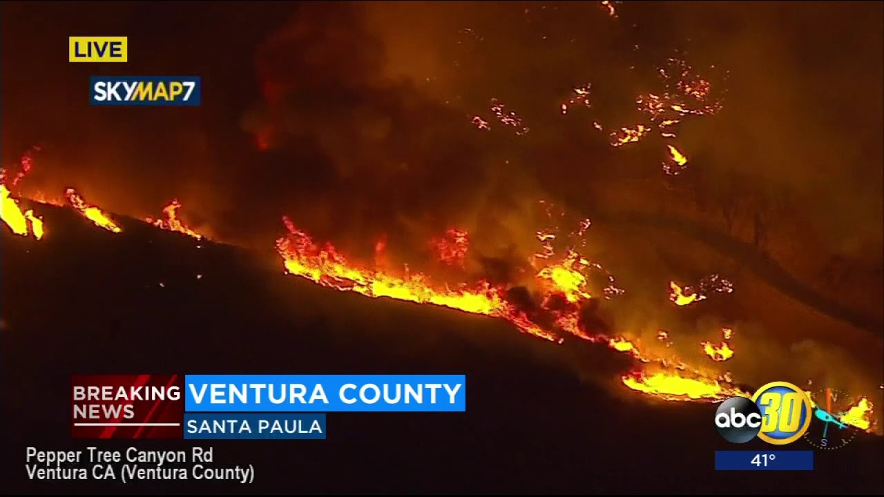 Brush fire in Ventura Co. explodes to 10,000 acres, prompting evacuations