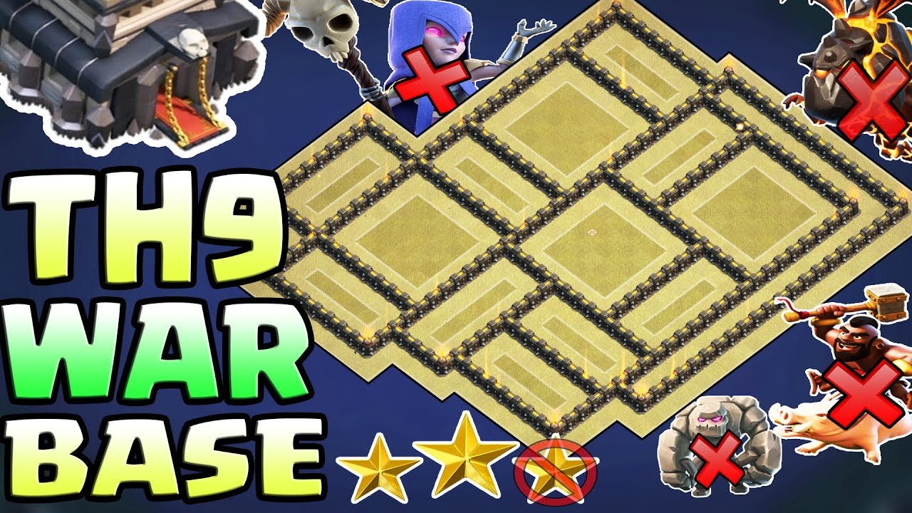 Town Hall 9 (TH9) War Base 2018 | Clash of Clans