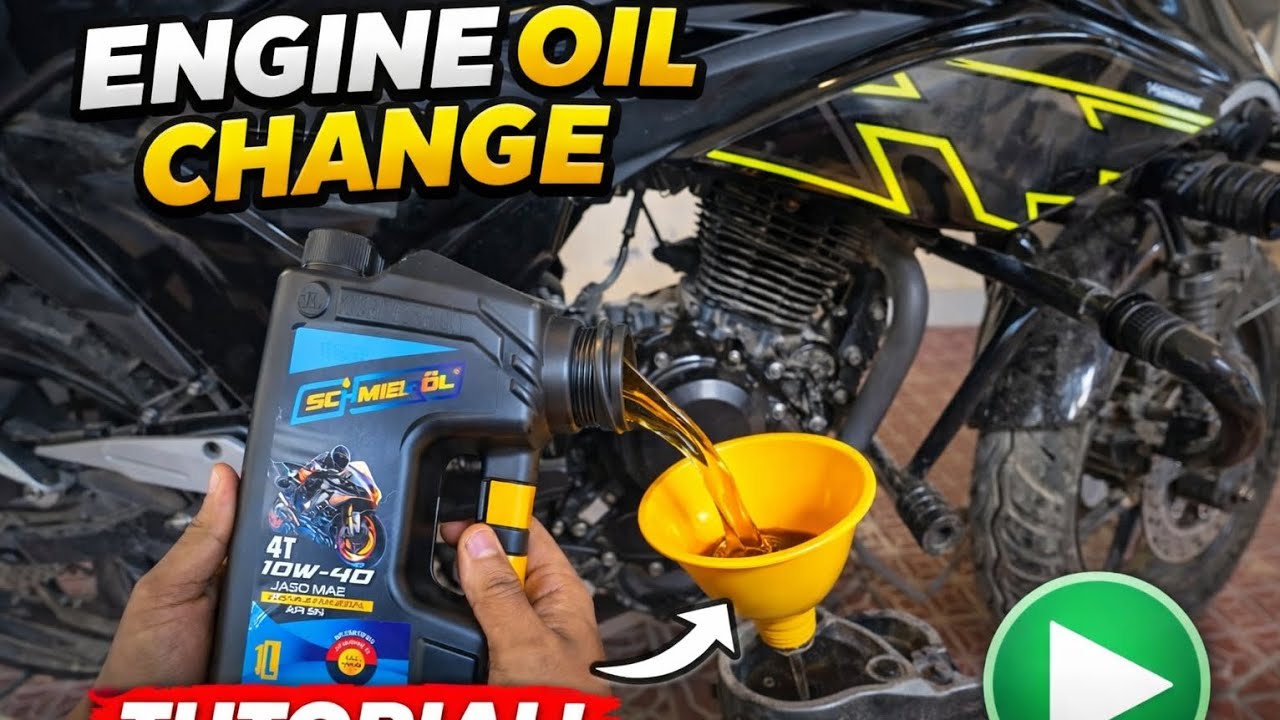 বাইক ইঞ্জিন অয়েল চেঞ্জ করলাম bike engine oil change tutorial bd