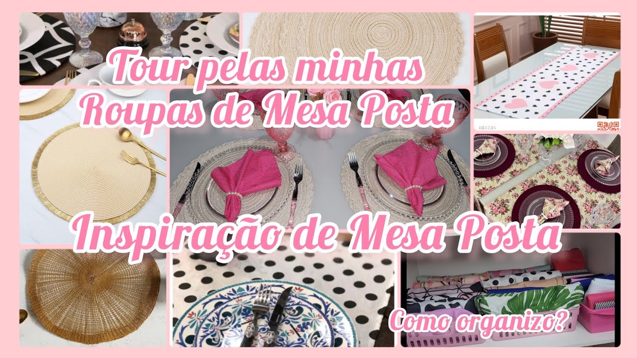 MOSTREI MINHAS ROUPAS DE MESA POSTA E COMO ORGANIZO TUDO#mesaposta#organização#donadecasa#decoração