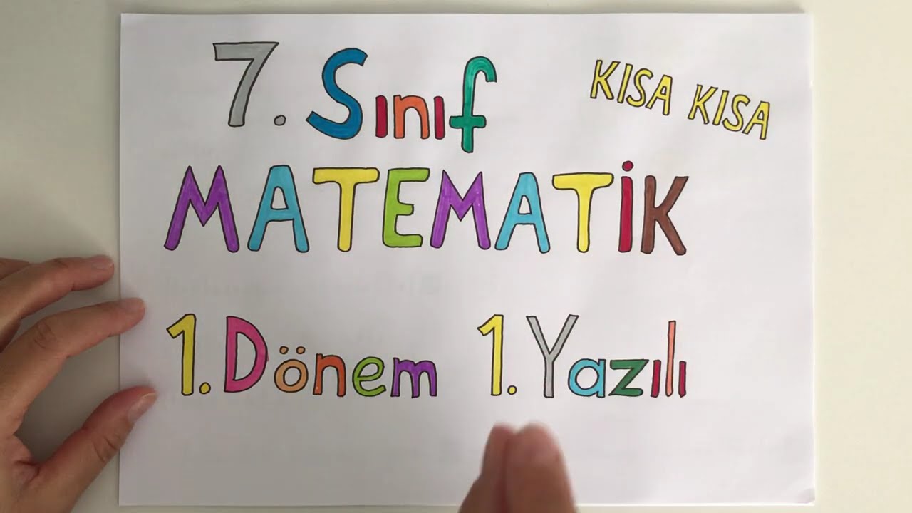 7. Sınıf Matematik 1. Dönem 1. Yazılı (PUANLI)