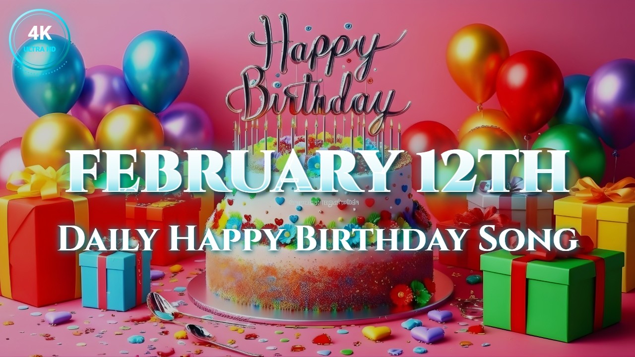 Happy Birthday February 12th! 🌟 Happy Hip hop Rap (4K)
