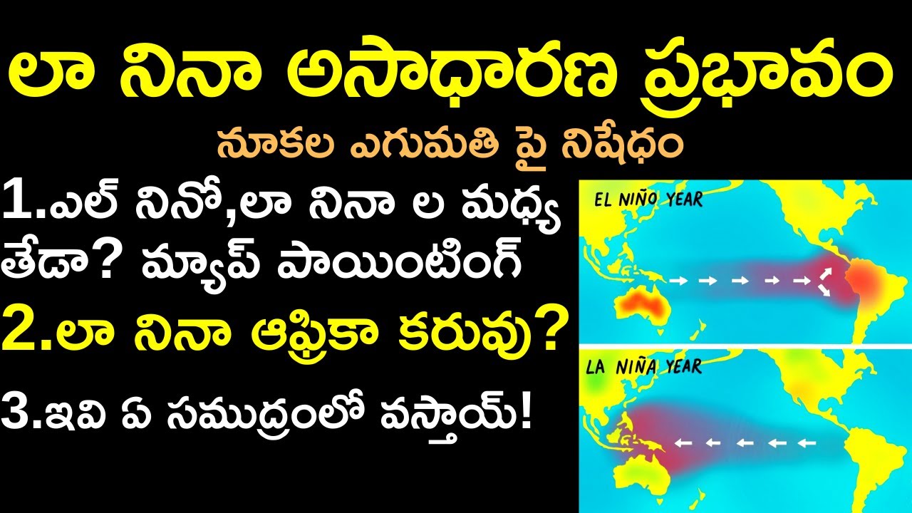 లా నినా అసాధారణ ప్రభావం||La-Nina explained in Telugu by Santhosh Rao UPSC