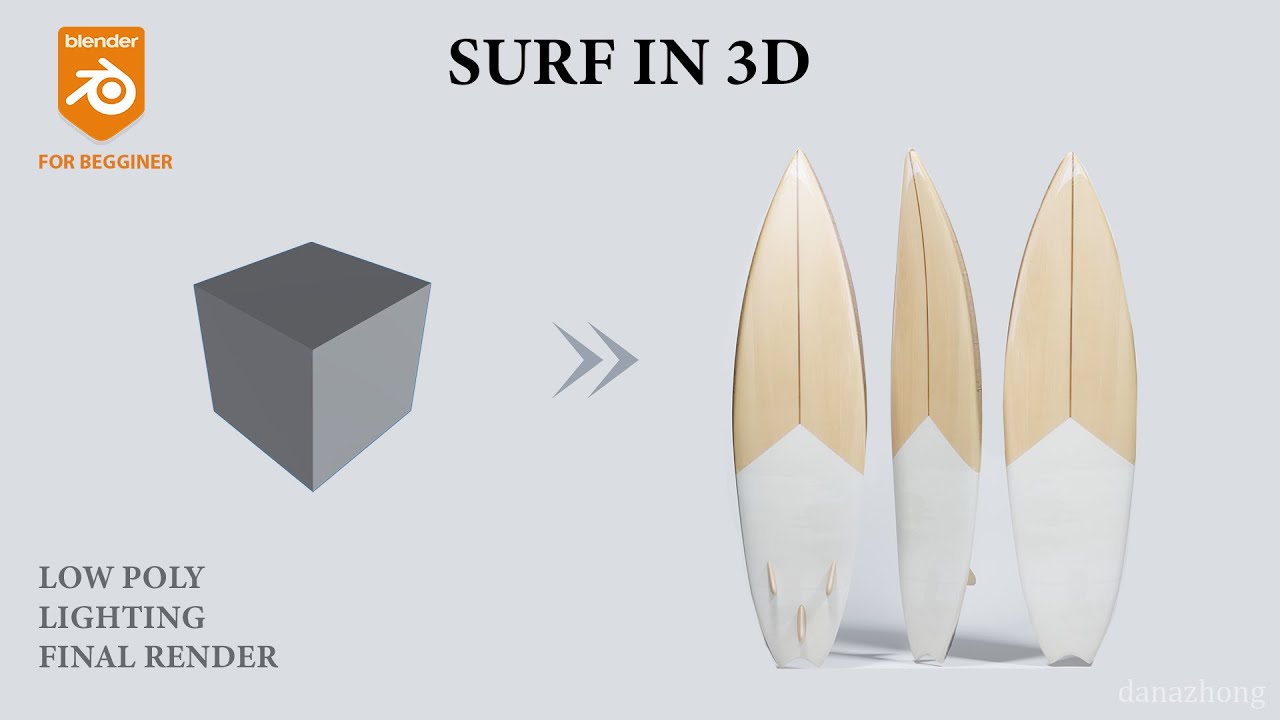 Blender Beginner Tutorial 3D Surf
