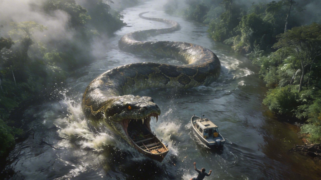 探險者駛入死亡之河！史前巨蟒在霧氣中掀翻小船！【狂暴魔蛛 Crazy Spider】