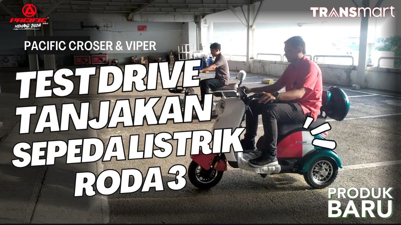 Test drive Sepeda listrik roda 3