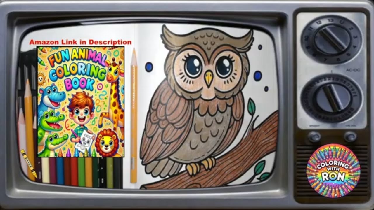 🔴 Fun Animal Coloring | Owl