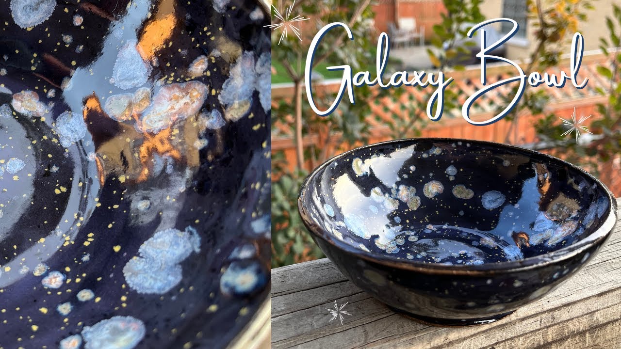 Glazing a Small Bowl to Look Like the Galaxy | Pottery by Sara