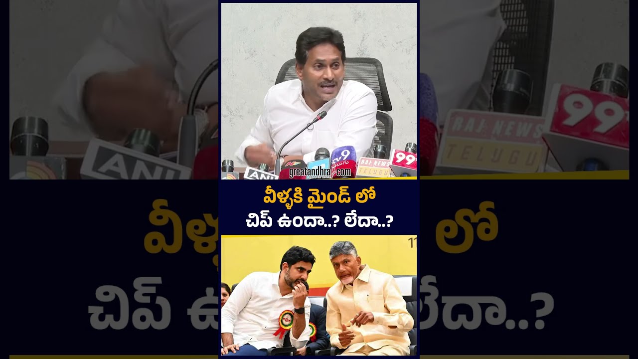 Do They Have a Chip in Their Brains or Not..? | YS Jagan Comments on Chandrababu, Nara Lokesh | g...