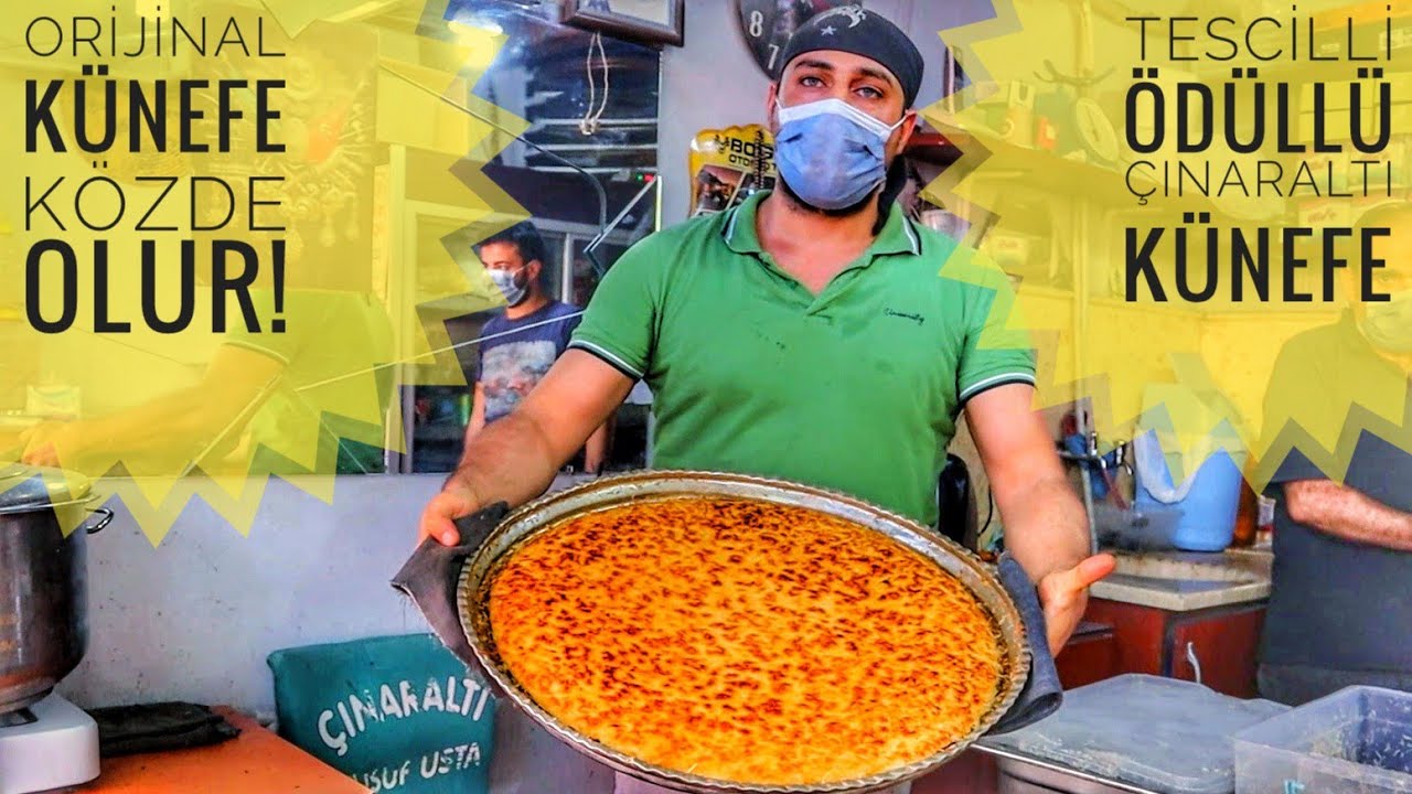 KÜNEFEME PEYNİRİ FAZLA DİYORLAR! KÜNEFEYE PEKMEZ SÜRÜLMEZ! Çınaraltı Künefe, Sokak Lezzetleri.