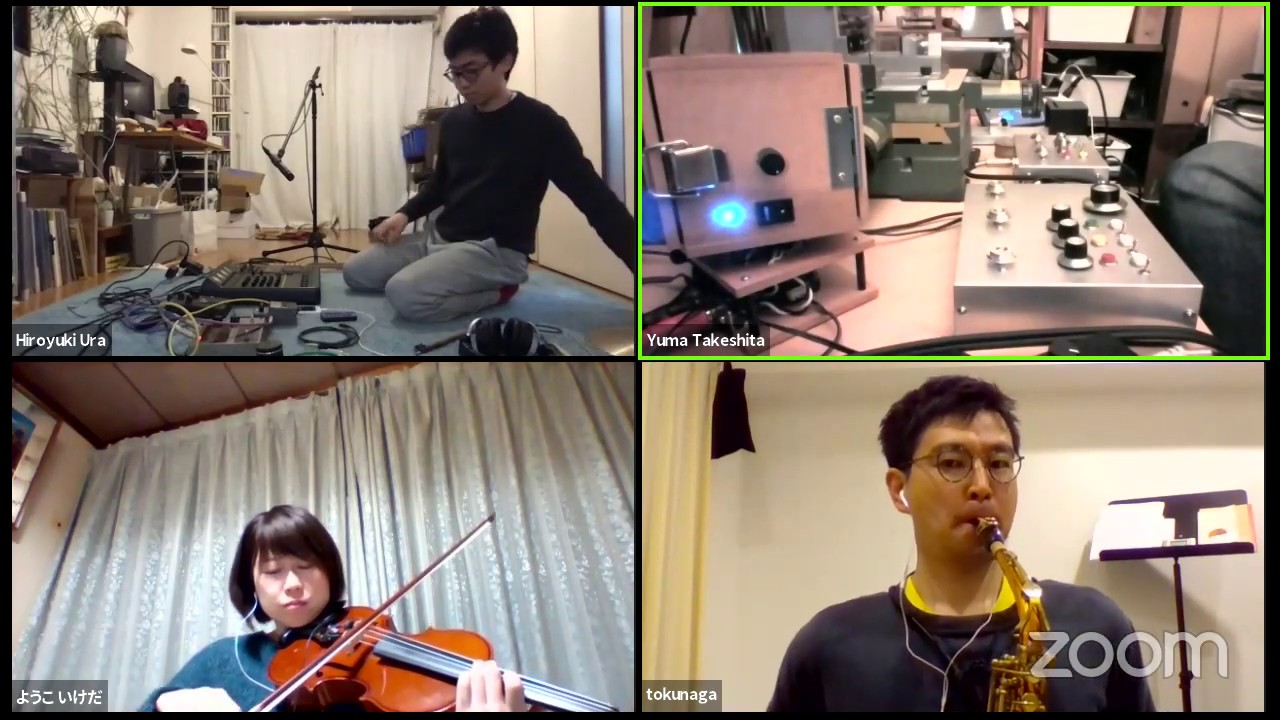 Remote Concert 1: Yoko Ikeda, Yuma Takeshita, Masahide Tokunaga and Hiroyuki Ura Plays 