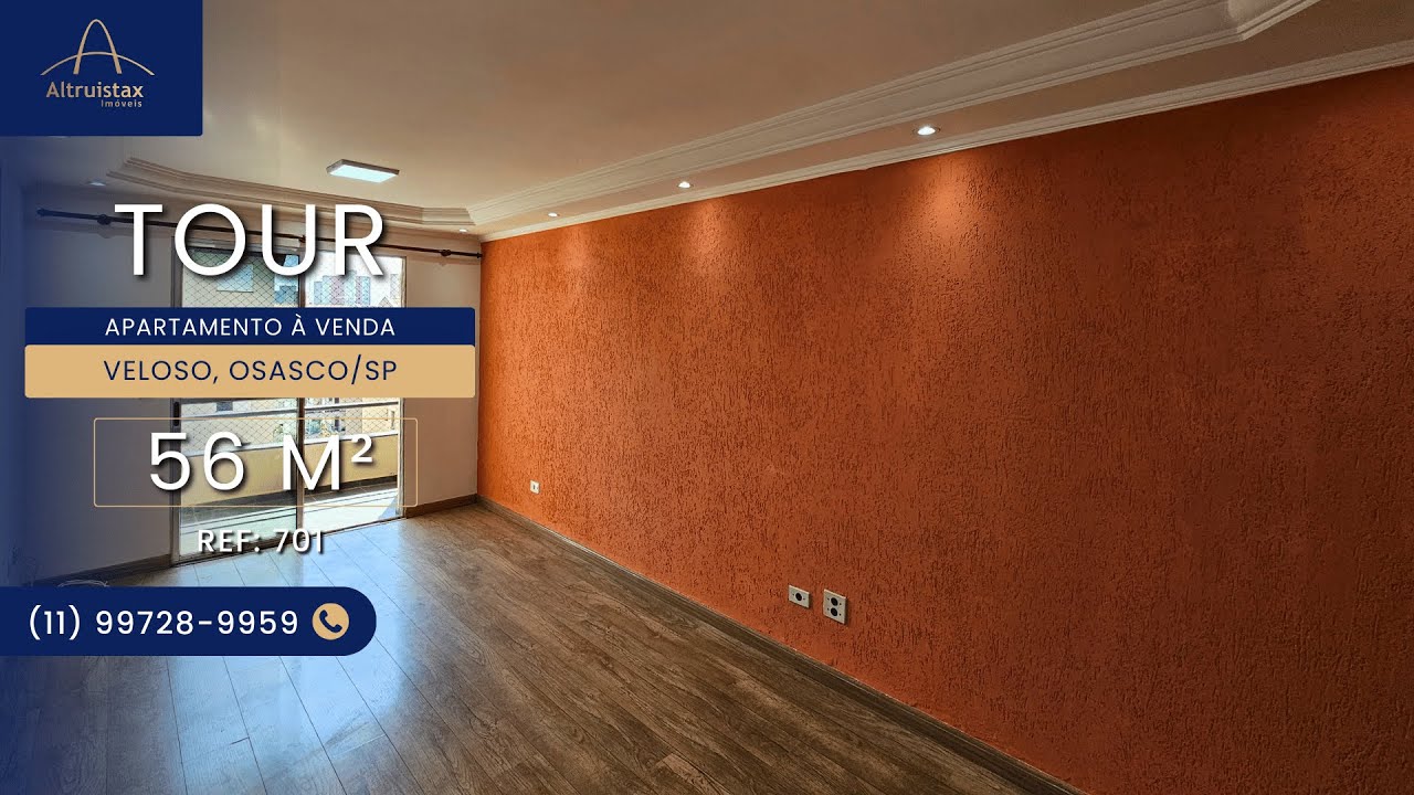 Apartamento à Venda em Osasco | 2 Quartos, 56m², FGTS – Guimarães Rosa (REF701)