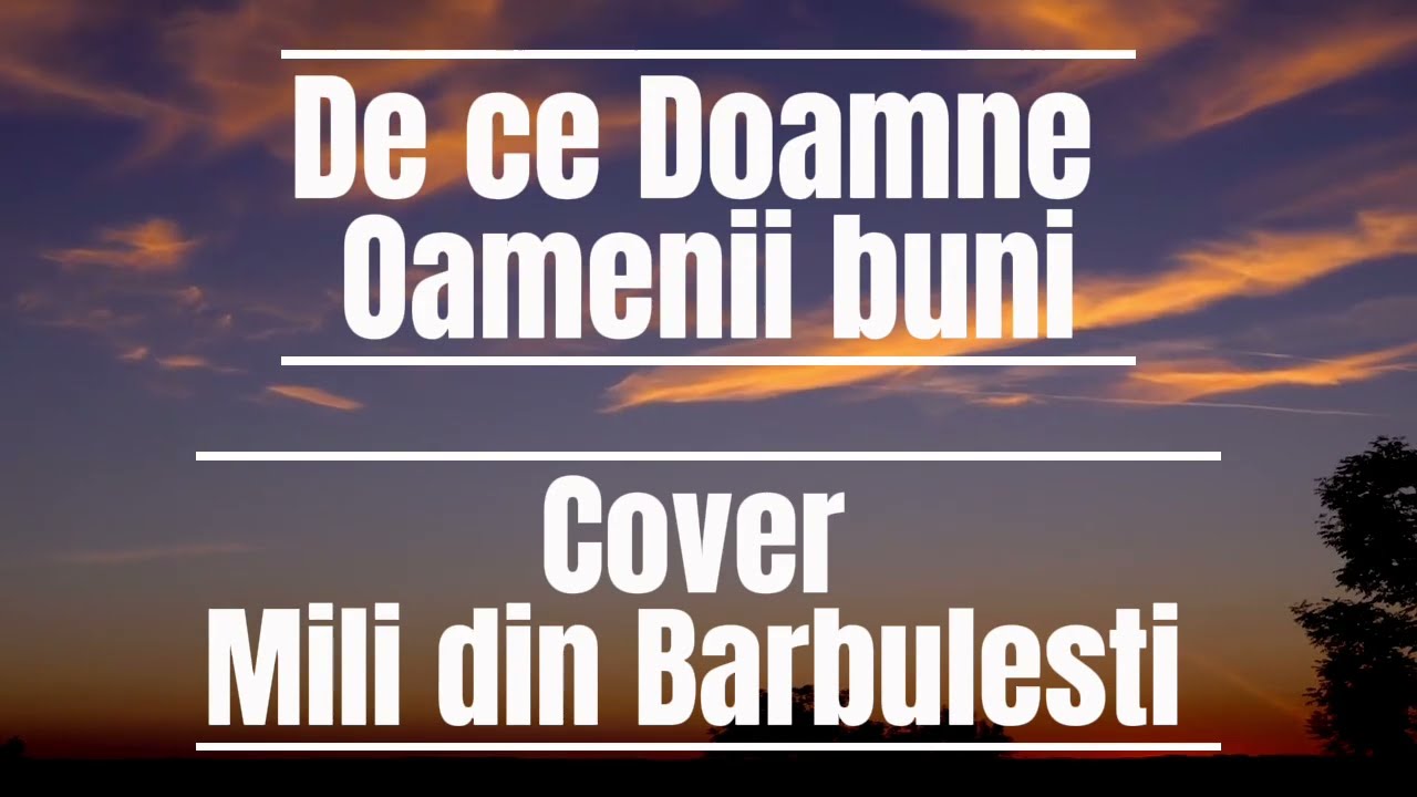  De ce Doamne Oamenii buni Cover Mili din Barbulesti 