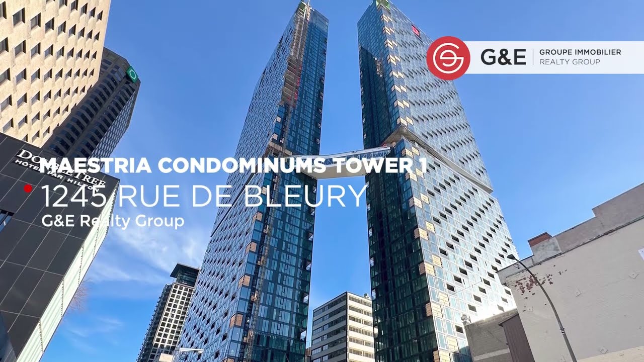 G&E Realty Group | Maestria Tower1 -1 bedroom luxury condo | Montréal (Ville-Marie)
