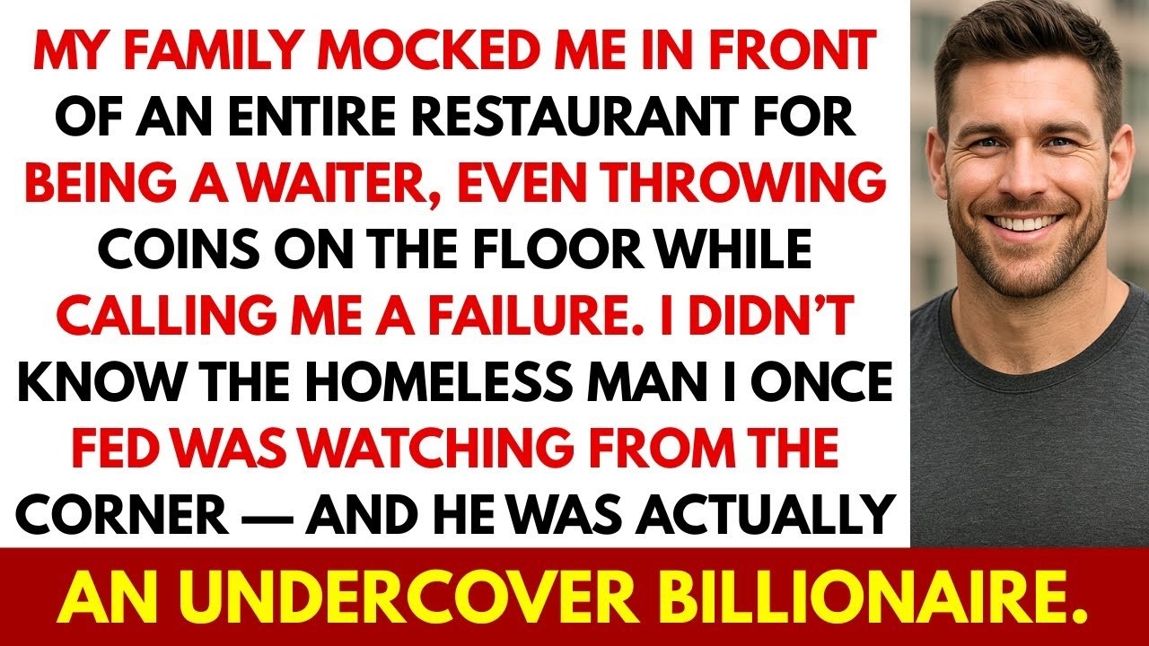 My Family Mocked Me for Being a Waiter — Until an Undercover Billionaire Revealed I Was His Heir