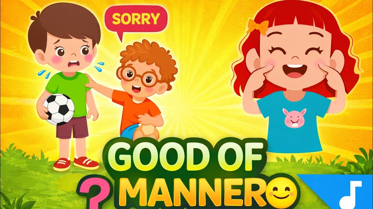 Good Manners for Kids 😊 | Learn with Song 🎵 & Fun Quiz ❓ ⭐