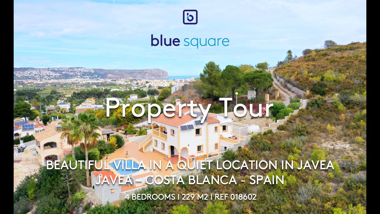 Visit of a beautiful villa for sale with stunning Montgo views in Javea I BLUE SQUARE I REF018602